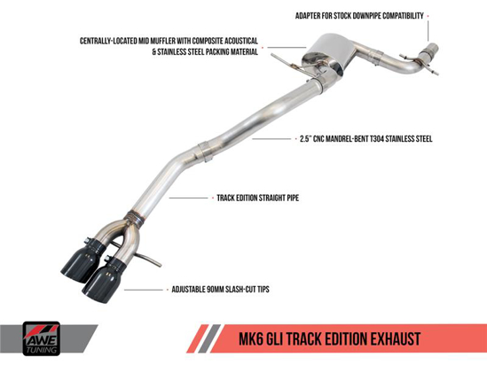 Picture of Track Edition Cat-Back Exhaust System with Dual Rear Exit