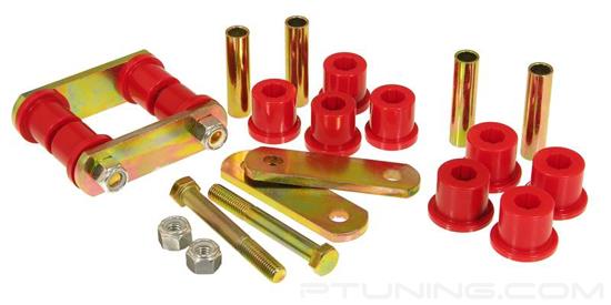 Picture of Rear Leaf Spring Eye and Heavy Duty Shackle Bushing Kit - Red