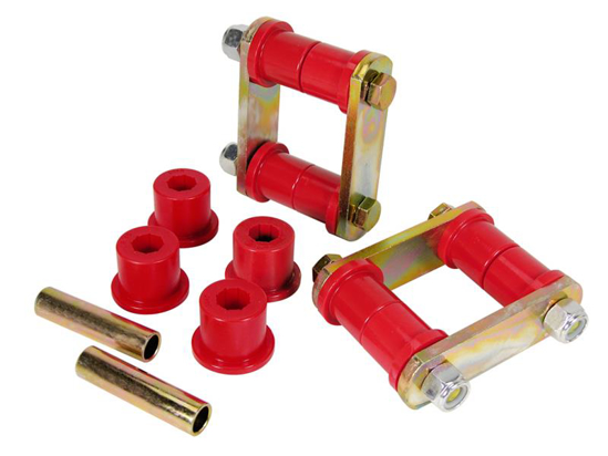 Picture of Rear Leaf Spring Eye and Heavy Duty Shackle Bushing Kit - Red