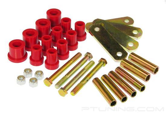 Picture of Rear Leaf Spring Eye and Heavy Duty Shackle Bushing Kit - Red