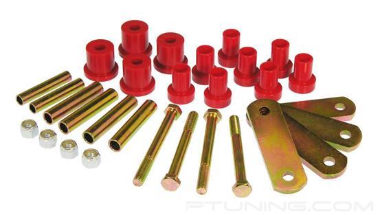 Picture of Rear Leaf Spring Eye and Heavy Duty Shackle Bushing Kit - Red
