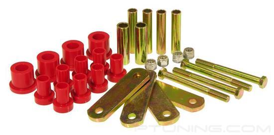Picture of Rear Leaf Spring Eye and Heavy Duty Shackle Bushing Kit - Red