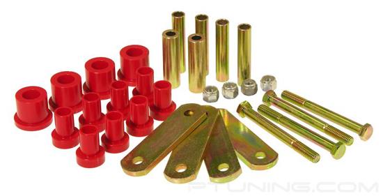 Picture of Rear Leaf Spring Eye and Heavy Duty Shackle Bushing Kit - Red