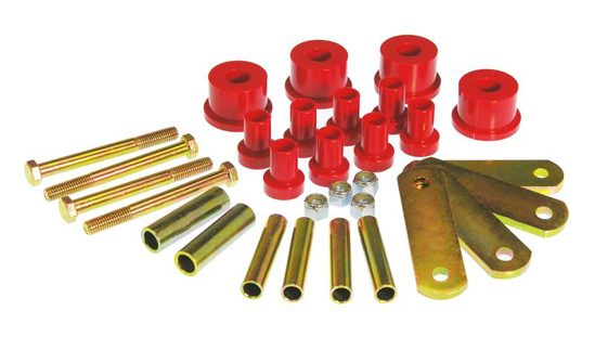 Picture of Rear Leaf Spring Eye and Heavy Duty Shackle Bushing Kit - Red