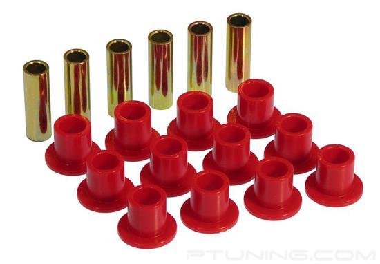 Picture of Front Leaf Spring Eye and Shackle Bushings - Red