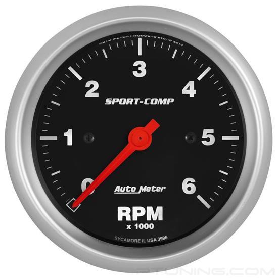 Picture of Sport-Comp Series 3-3/8" In-Dash Tachometer Gauge, 0-6,000 RPM