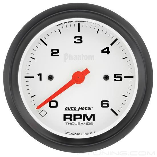 Picture of Phantom Series 3-3/8" In-Dash Tachometer Gauge, 0-6,000 RPM