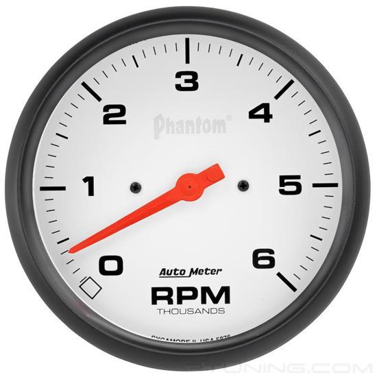 Picture of Phantom Series 5" In-Dash Tachometer Gauge, 0-6,000 RPM