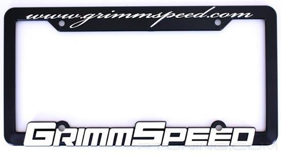 Picture of Black License Plate Frames with GrimmSpeed Logo