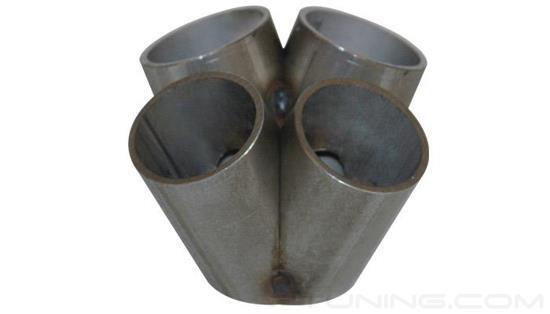Picture of 4 into 1 Turbo Manifold Merge Collector for T25 T28 Inlet Flange, 42mm Pipe OD, 3" Tall, 58mm x 45mm Outlet, 304 SS Schedule 10