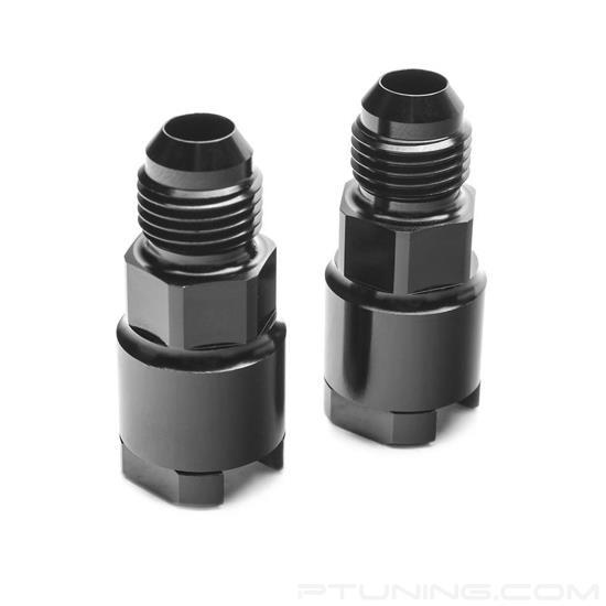 Picture of 6AN Female EFI Fuel Line Adapter Fittings - Black (Set of 2)