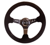 Picture of Deep Dish Reinforced Steering Wheel (350mm / 3" Deep) - Black Suede with Black Baseball Stitch (Odi Bakchis Edition)