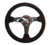 Picture of Deep Dish Reinforced Steering Wheel (350mm / 3" Deep) - Black Suede with Black Baseball Stitch (Odi Bakchis Edition)