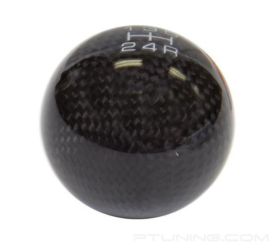 Picture of Universal Ball Style Shift Knob with No Logo - Black Carbon Fiber (5 Speed)