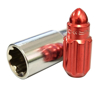 Picture of 500 Series Bullet Shape Steel Lug Nut Set M12-1.25 - Red (21 Piece with Lock Key)