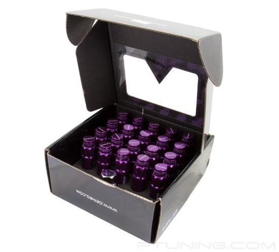 Picture of 700 Seris Steel Lug Nut Set with Dust Cap Cover M12-1.5 - Purple (21 Piece with Locks and Lock Socket)