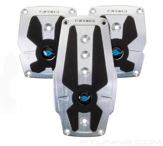 Picture of Brushed Aluminum Sport Pedal M/T - Silver/Black Rubber Inserts