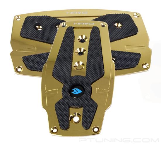 Picture of Aluminum Sport Pedal A/T - Chrome Gold/Black Rubber Inserts
