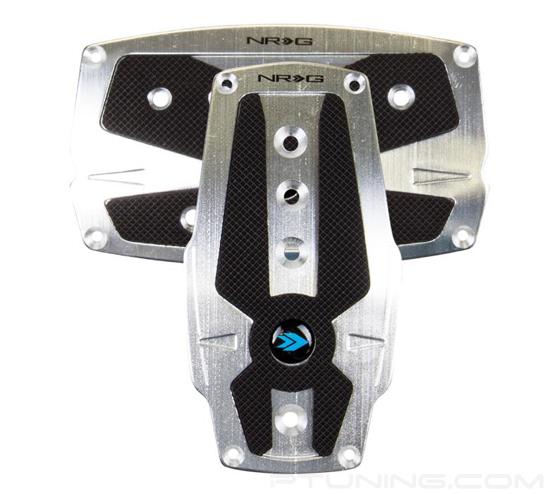Picture of Brushed Aluminum Sport Pedal A/T - Silver/Black Rubber Inserts