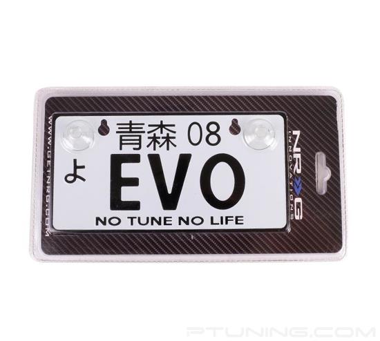 Picture of JDM Style Mini License Plate with EVO Logo