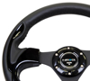 Picture of Pilota Series Reinforced Steering Wheel (320mm) - Black with Gloss Black Trim