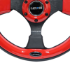 Picture of Pilota Series Reinforced Steering Wheel (320mm) - Black with Red Trim, 5mm 3-Spoke