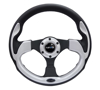 Picture of Pilota Series Reinforced Steering Wheel (320mm) - Black with Silver Trim, 5mm 3-Spoke