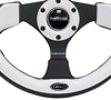 Picture of Pilota Series Reinforced Steering Wheel (320mm) - Black with White Trim, 4mm 3-Spoke