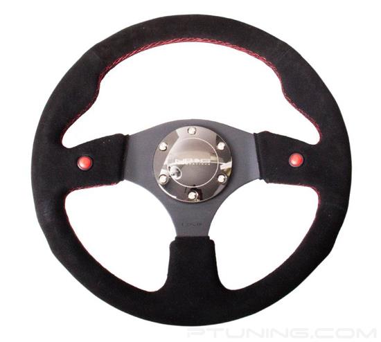 Picture of Two Button Series Reinforced Steering Wheel (320mm) - Black Suede with Dual Buttons