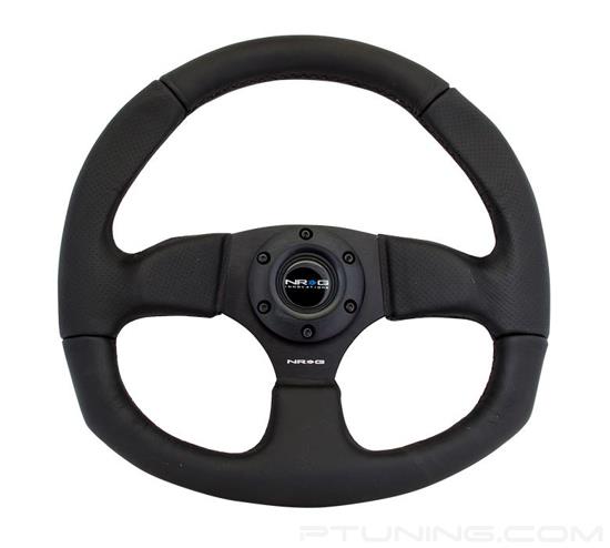 Picture of Race Series Reinforced Steering Wheel (320mm Horizontal / 330mm Vertical) - Leather with Black Stitching