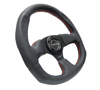 Picture of Race Series Reinforced Steering Wheel (320mm Horizontal / 330mm Vertical) - Leather with Red Stitching