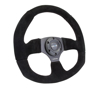 Picture of Race Series Reinforced Steering Wheel (320mm Horizontal / 330mm Vertical) - Black Suede with Black Stitching