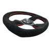 Picture of Race Series Reinforced Steering Wheel (320mm Horizontal / 330mm Vertical) - Suede with Red Stitch