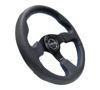 Picture of Race Series Reinforced Steering Wheel (320mm) - Black Leather with Blue Stitching