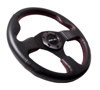 Picture of Race Series Reinforced Steering Wheel (320mm) - Leather with Red Stitch