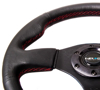 Picture of Race Series Reinforced Steering Wheel (320mm) - Leather with Red Stitch