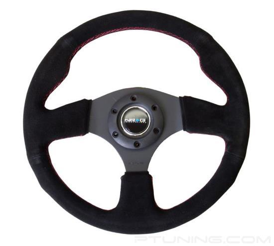 Picture of Race Series Reinforced Steering Wheel (320mm) - Suede with Red Stitch