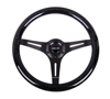 Picture of Classic Wood Grain Steering Wheel (350mm) - Black Sparkled Grip with Black 3-Spoke Center