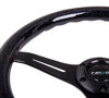 Picture of Classic Wood Grain Steering Wheel (350mm) - Black Sparkled Grip with Black 3-Spoke Center