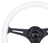Picture of Classic Wood Grain Steering Wheel (350mm) - Glow-In-The-Dark Green Grip with Black 3-Spoke Center