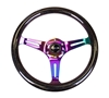 Picture of Classic Wood Grain Steering Wheel (350mm) - Black Sparkle / Galaxy Color with Neochrome 3-Spoke