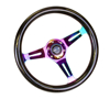 Picture of Classic Wood Grain Steering Wheel (350mm) - Black Sparkle / Galaxy Color with Neochrome 3-Spoke