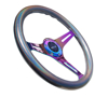Picture of Classic Wood Grain Steering Wheel (350mm) - Chameleon / Pearlescent Paint Grip with Neochrome 3-Spoke