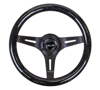 Picture of Classic Wood Grain Steering Wheel (310mm) - Black Sparkle with Black 3-Spoke Center