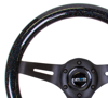 Picture of Classic Wood Grain Steering Wheel (310mm) - Black Sparkle with Black 3-Spoke Center