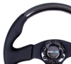 Picture of Carbon Fiber Steering Wheel (315mm) - Leather Trim with Black Stitching