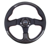 Picture of Carbon Fiber Steering Wheel (315mm) - Leather Trim with Red Stitching