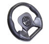 Picture of Carbon Fiber Steering Wheel (320mm) - CF Center Plate, Two-Tone Carbon with Leather Trim Handles