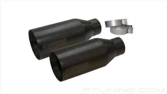 Picture of Pro-Series 304 SS Round Straight Cut Clamp-On Single Black Ceramic Coated Exhaust Tips