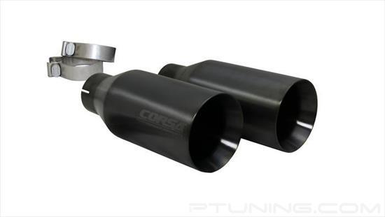 Picture of Pro-Series 304 SS Round Straight Cut Clamp-On Single Gunmetal PVD Exhaust Tips